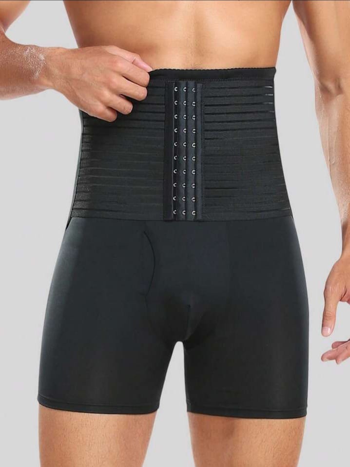 Men's High-Waist Compression Shapewear Shorts – Waist Trainer Tummy Control Boxer